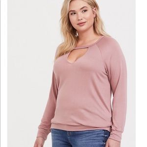 Muave Choker Neck Sweatshirt Torrid